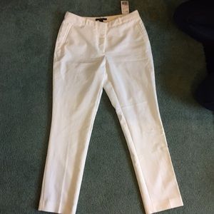 White Straight Leg Dress Pants